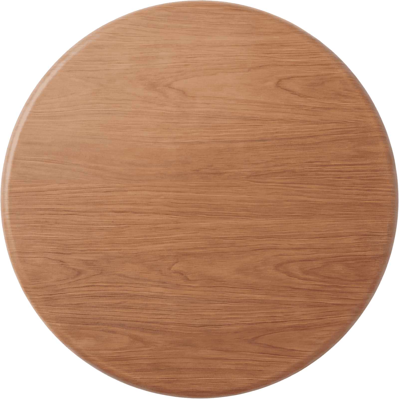 Round wooden table where friends gather